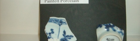 Blue on white porcelain